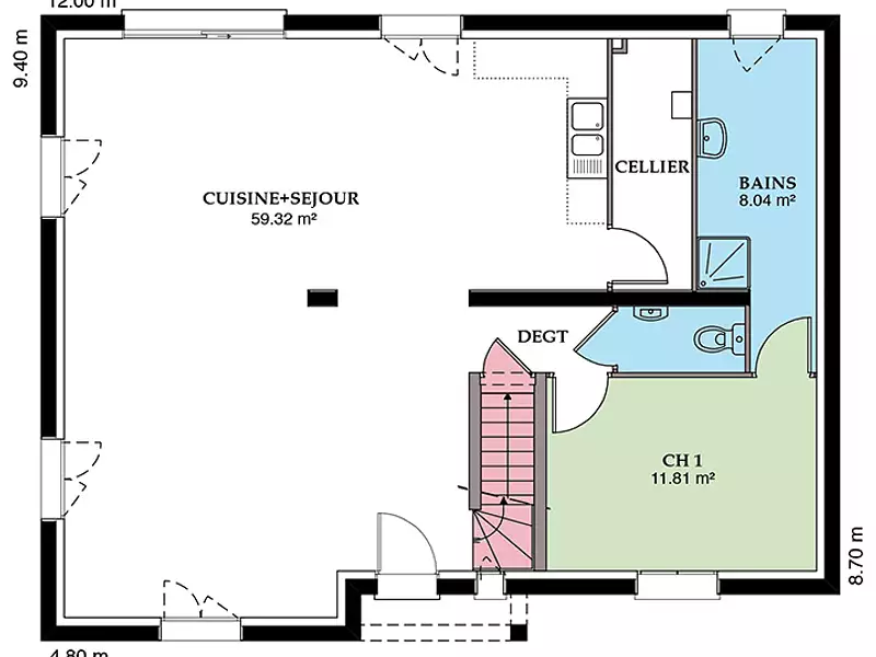 Maison neuve, 94 m² - Brécy (18220)