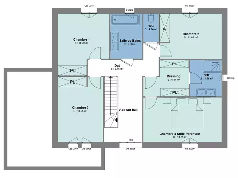 Maison neuve, 136 m² - Villejust (91140)