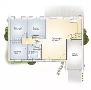 Maison neuve, 83 m²