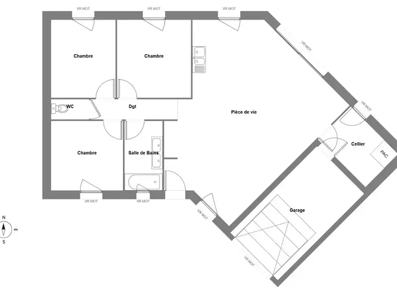 Maison neuve, 90 m² - Bourthes (62650)
