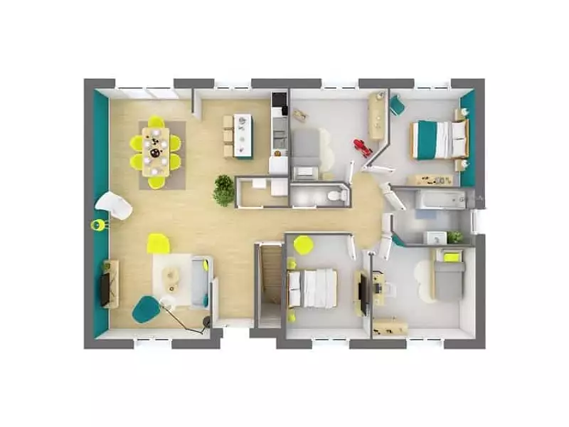 Maison neuve, 111 m² - Oslon (71380)
