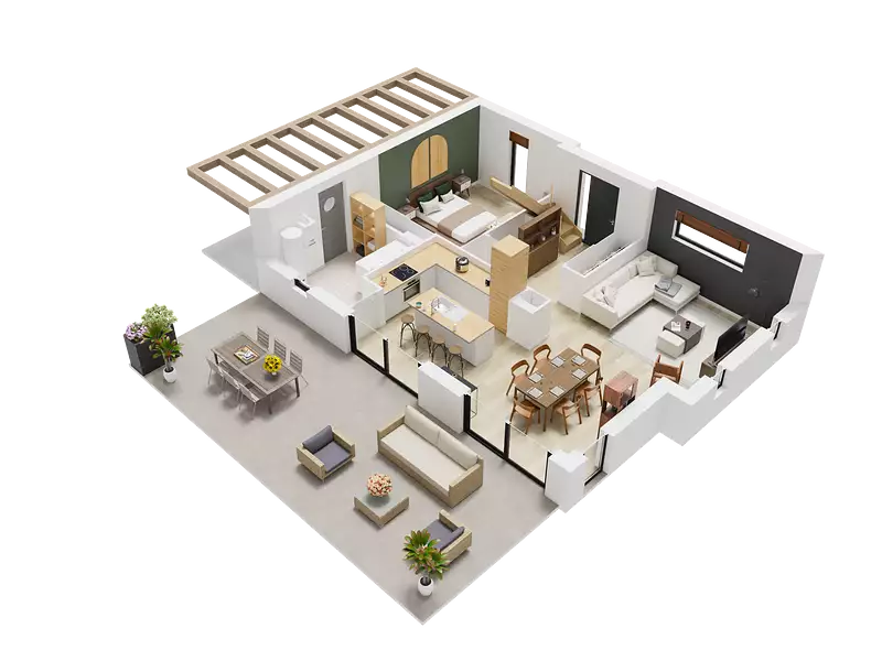 Maison neuve, 125,32 m² - Orval sur Sienne (50660)