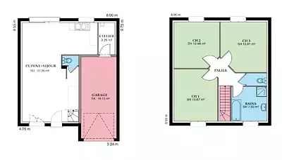Maison neuve, 91 m²