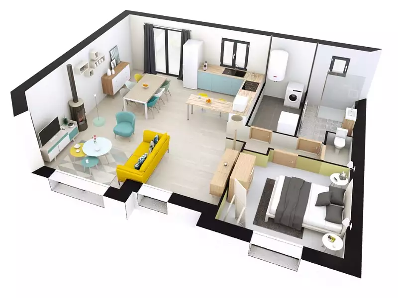 Maison neuve, 60 m² - Le Neubourg (27110)