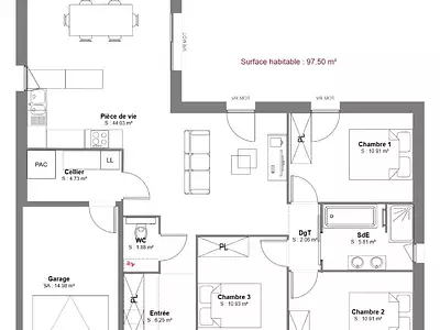 Maison neuve, 97 m²