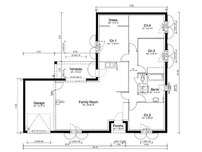 Maison neuve, 95 m²