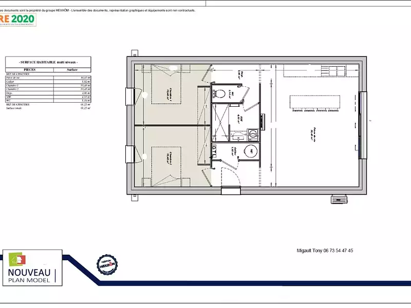 Maison neuve, 61 m² - Challans (85300)