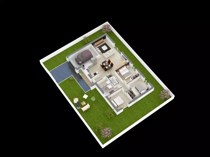 Maison neuve, 85 m² - Artigueloutan (64420)