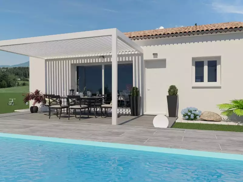 Maison neuve, 90 m² - Saint-Maurice-sur-Eygues (26110)