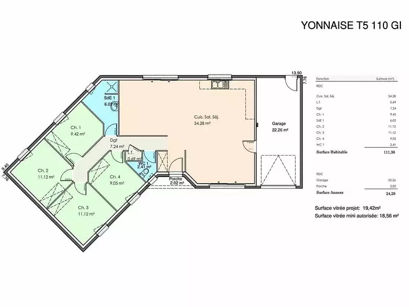 Maison neuve, 125 m² - Sainte-Hermine (85210)