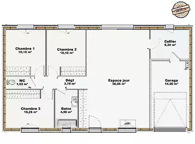 Maison neuve, 83 m²