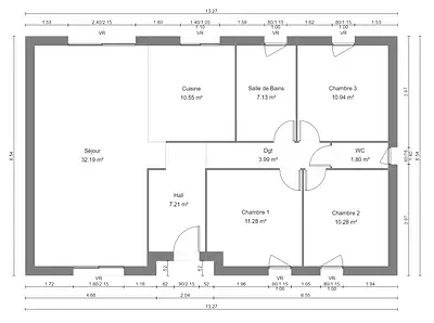 Maison neuve, 95,3 m²