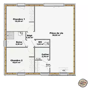 Maison neuve, 65 m²