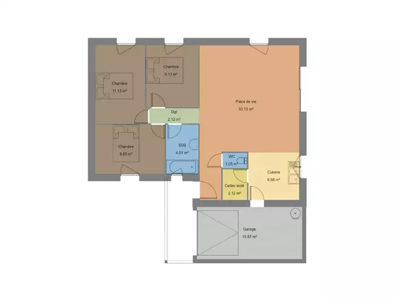 Maison neuve, 79 m² - Orvault (44700)