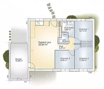 Maison neuve, 73 m²