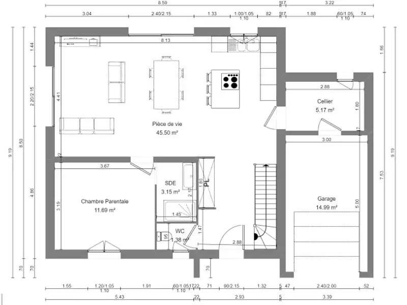 Maison neuve, 120 m² - Trouy (18570)