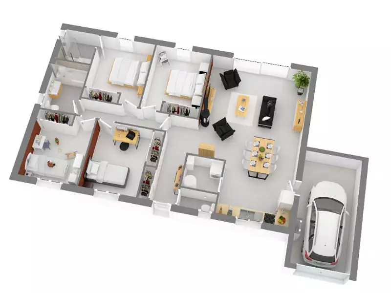 Maison neuve, 105 m² - Bruguières (31150)