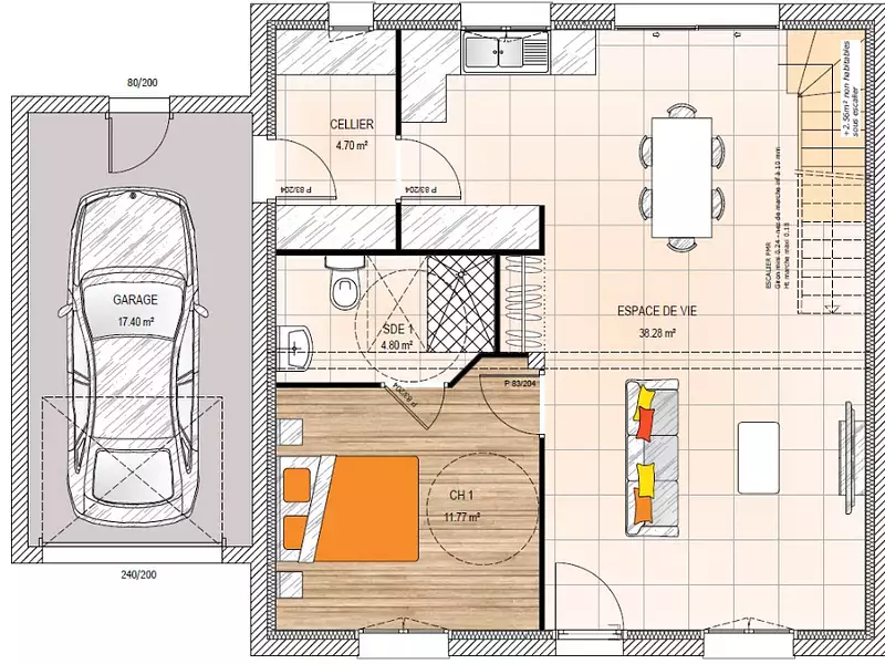 Maison neuve, 95 m² - Corné (49630)