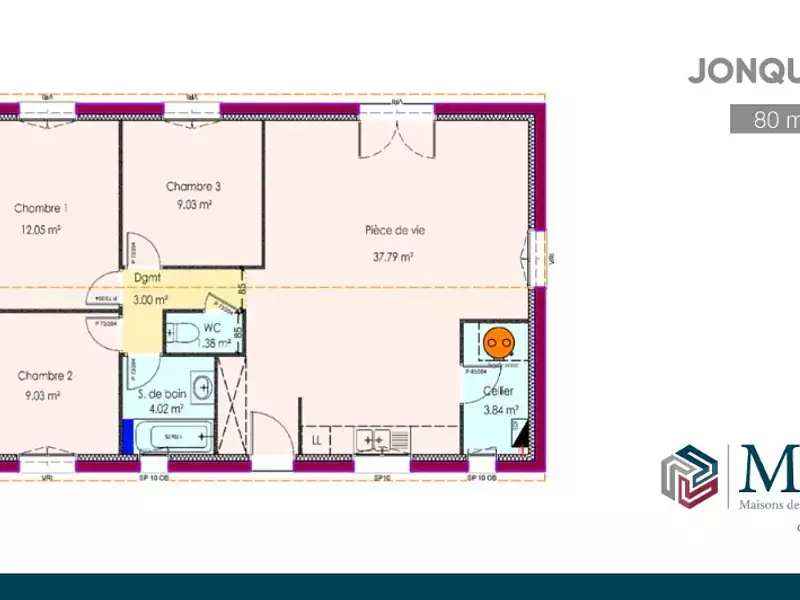 Maison neuve, 80 m² - Semussac (17120)