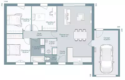 Maison neuve, 73 m²