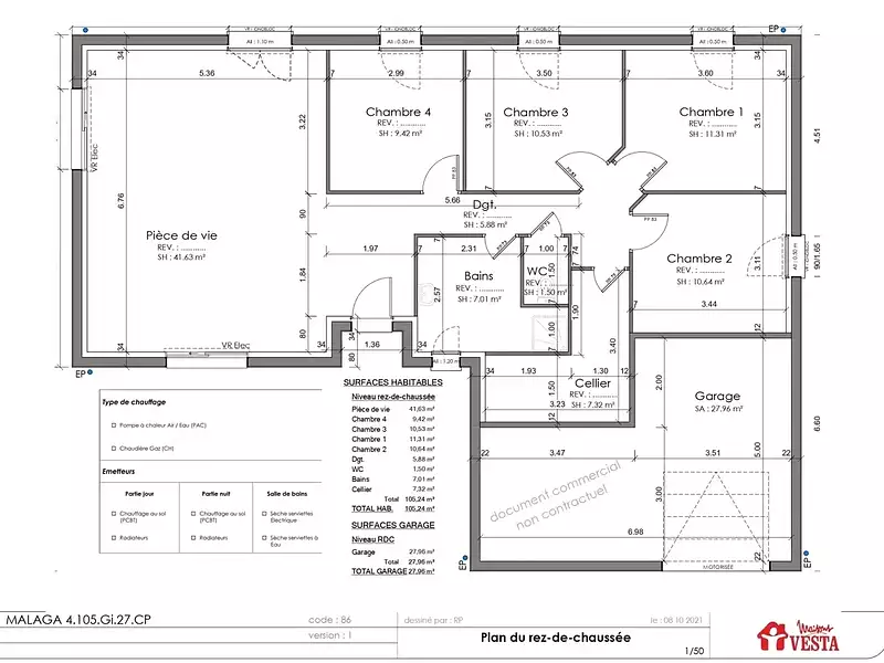 Maison neuve, 105 m² - Vaudreching (57320)
