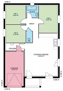 Maison neuve, 98 m²