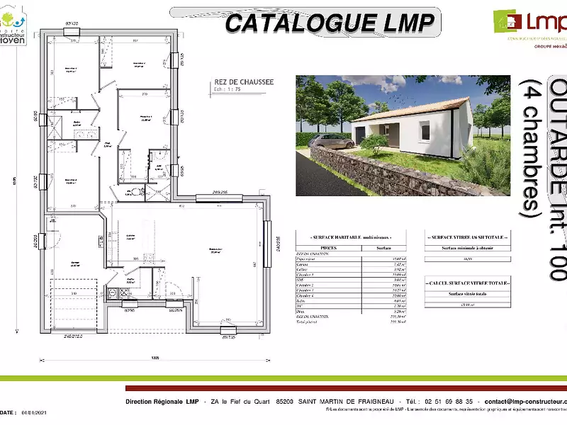 Maison neuve, 100 m² - Luçon (85400)