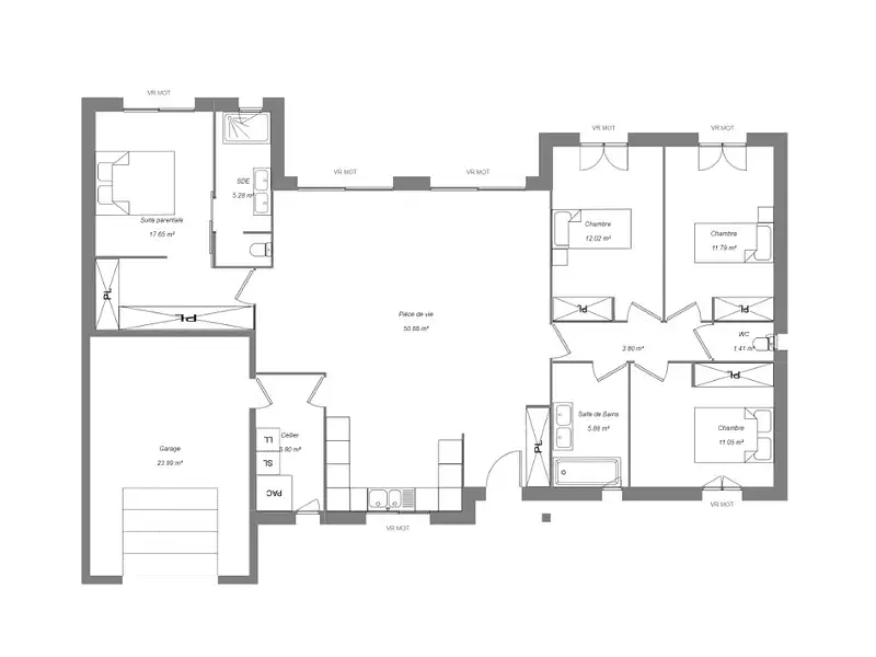 Maison neuve, 120 m² - Neuillay-les-Bois (36500)