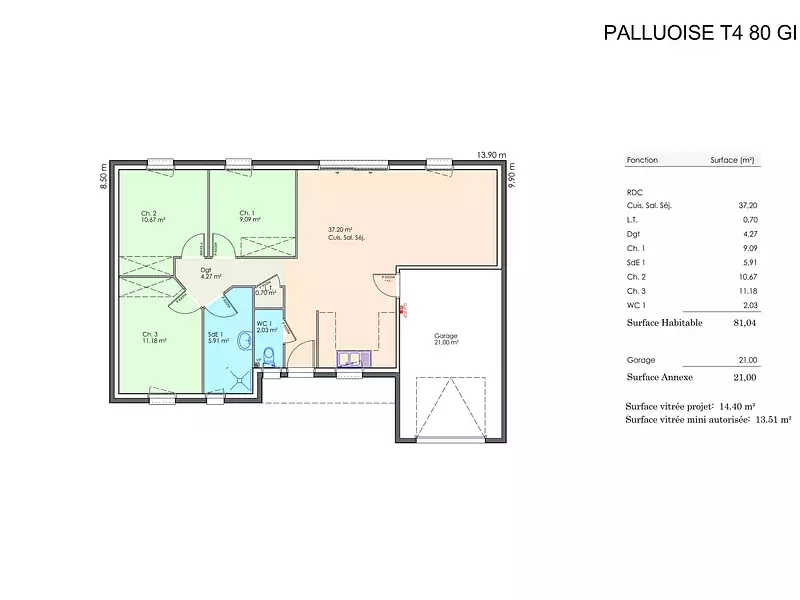 Maison neuve, 90 m² - Les Magnils-Reigniers (85400)