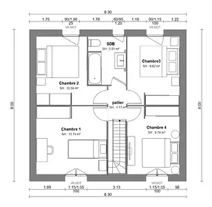 Maison neuve, 89 m²