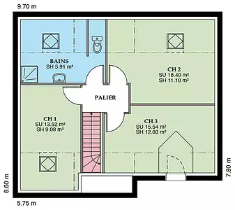 Maison neuve, 94 m²