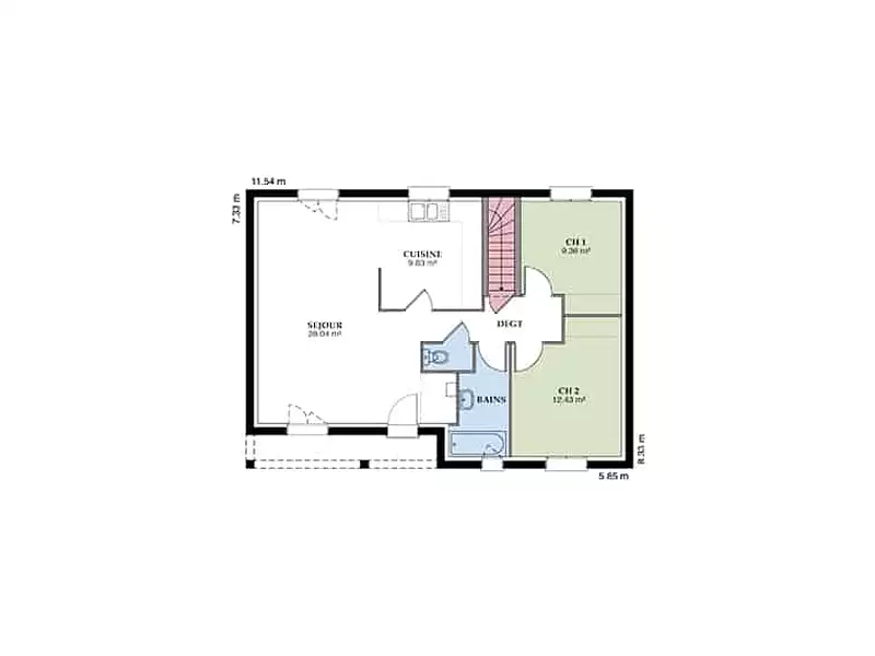 Maison neuve, 89 m² - Moulins-sur-Yèvre (18390)