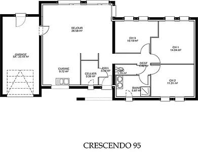 Maison neuve, 85 m²