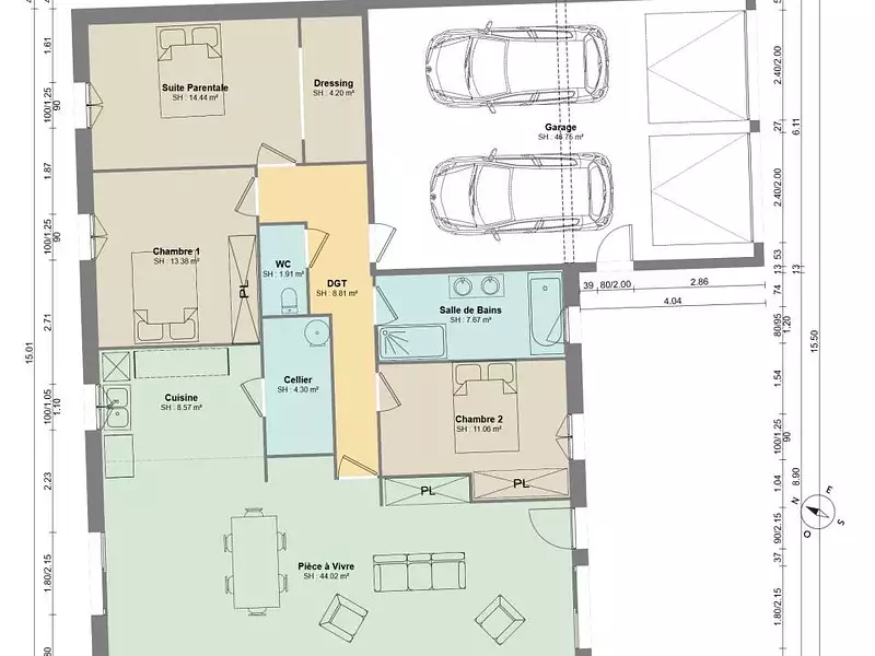 Maison neuve, 119 m² - La Tour-d'Aigues (84240)