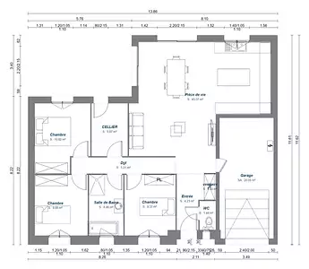 Maison neuve, 100 m²