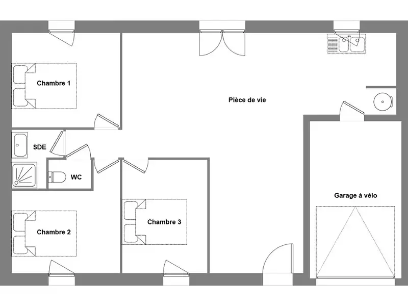 Maison neuve, 70 m² - Plouay (56240)
