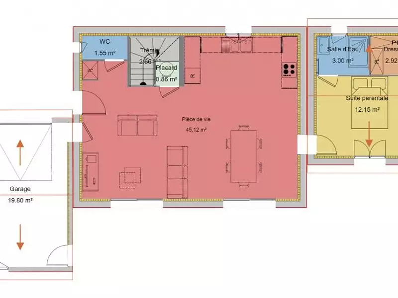 Maison neuve, 110 m² - Saint-Maurice-sur-Eygues (26110)