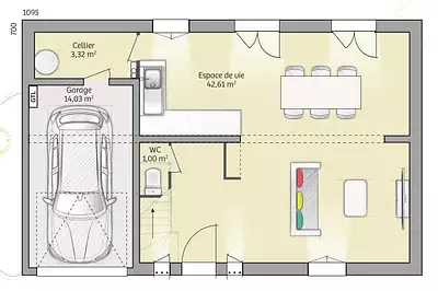 Maison neuve, 80 m²