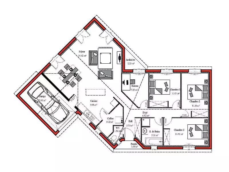 Maison neuve, 132 m² - Le Teich (33470)