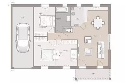 Maison neuve, 80 m²