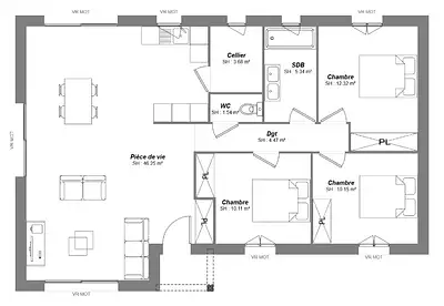 Maison neuve, 92 m²