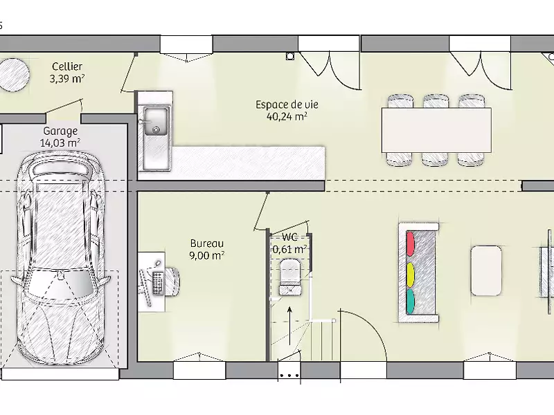 Maison neuve, 90 m² - Villemer (77250)