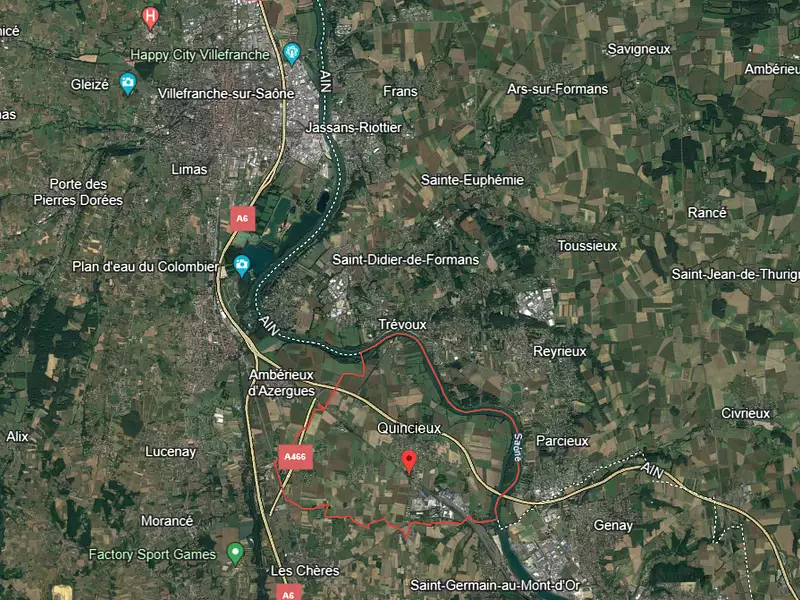 Terrain à bâtir, 625 m² - Quincieux (69650)