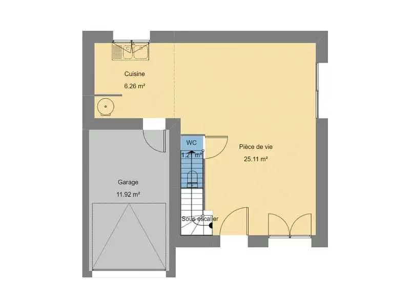 Maison neuve, 75 m² - Plouescat (29430)