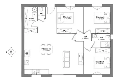 Maison neuve, 85 m²