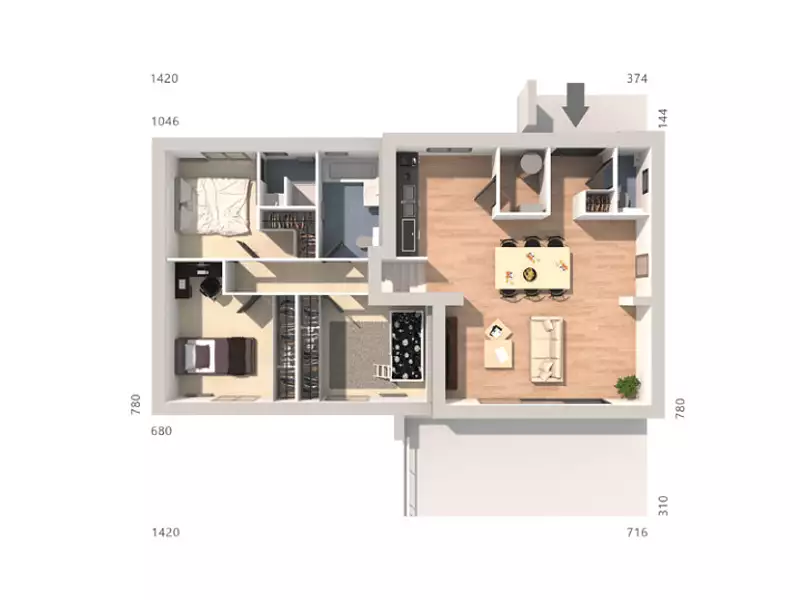 Maison neuve, 93 m² - Mus (30121)