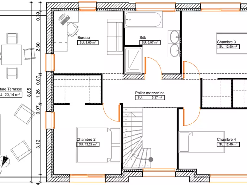 Maison neuve, 137 m² - Gif-sur-Yvette (91190)