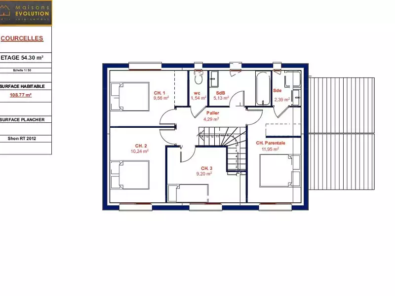 Maison neuve, 108 m² - Vaudoy-en-Brie (77141)