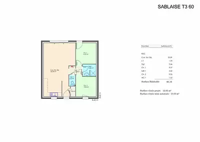 Maison neuve, 60 m²
