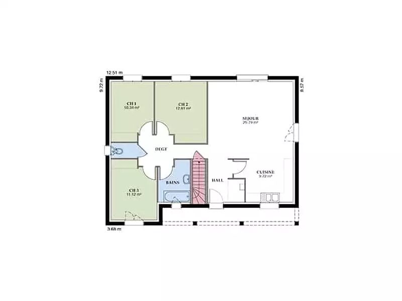 Maison neuve, 89 m² - Moulins-sur-Yèvre (18390)